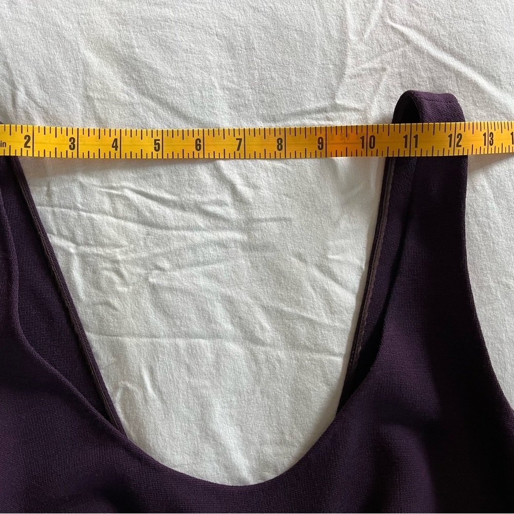 Douglas Hannant Stunning Wool like Scoop Neck Bodycon Pencil Dress Brown Plum 10 - Picture 6 of 15